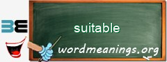 WordMeaning blackboard for suitable